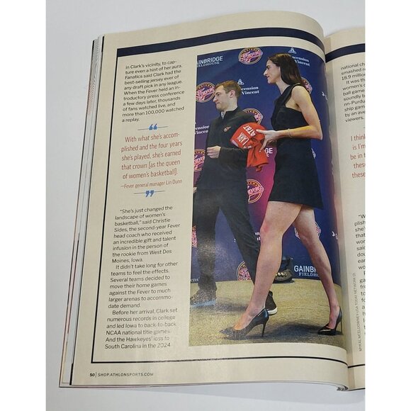 Caitlin Clark Commemorative Issue Athlon Sports Magazine Indiana #22 - Picture 4 of 7